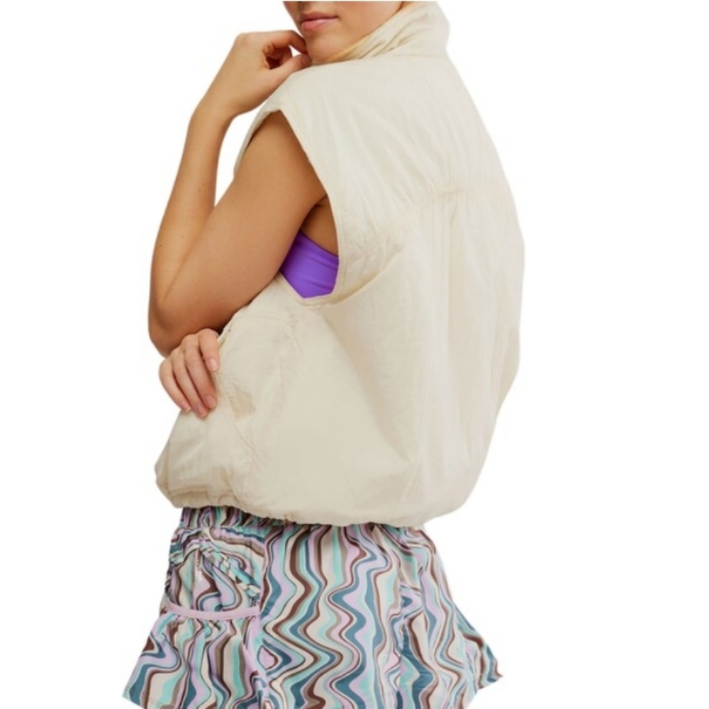 Free People Movement Off The Bleachers Vest Sea Salt - Picture 4 of 14